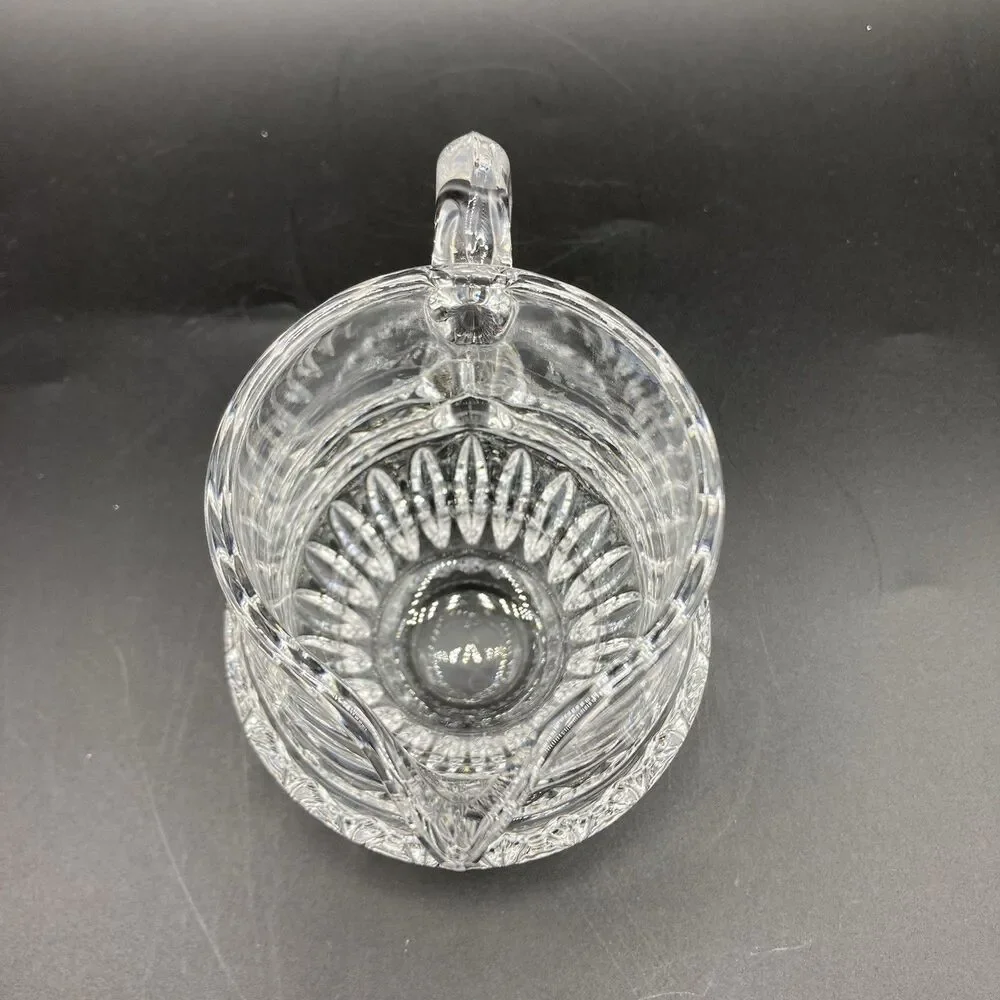Vintage Gorham Full Lead Crystal Stacking Open Sugar Bowl & Creamer Set